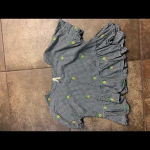 Gingham top with mini pineapples!